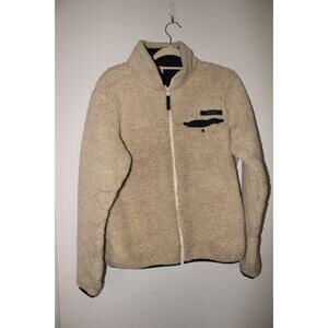 Columbia Mountain Side Fleece Cream Jacket Size Large